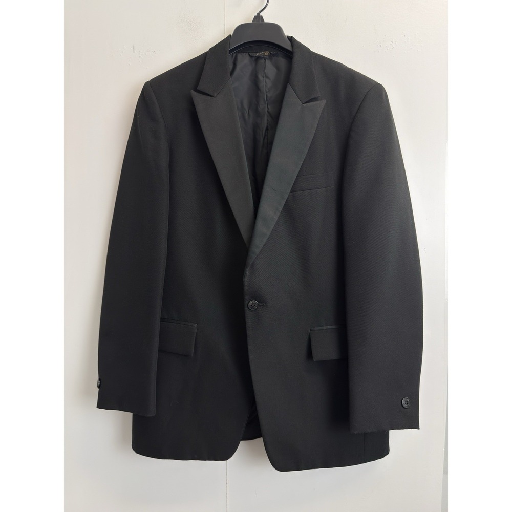 After Six Tuxedo Jacket Mens 41R Black Peak Lapel Formal Blazer Made in USA